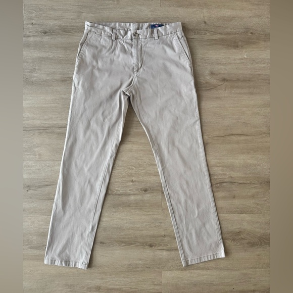 Vineyard Vines Mens 34 x 32 Slim Fit Breaker Flat Front Chino Pants Beige - Picture 1 of 7